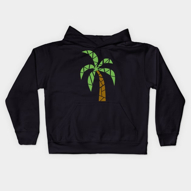 GEOMETRIC PALM TREE Kids Hoodie by SartorisArt1